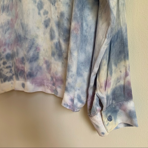 NWT YOUNG FABULOUS & BROKE tie dyed long sleeve boho top YFB NEW - Picture 10 of 11